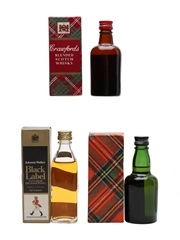 Crawford's, Johnnie Walker & Queen Anne Bottled 1960s & 1970s 3 x 5cl-5.6cl / 40%