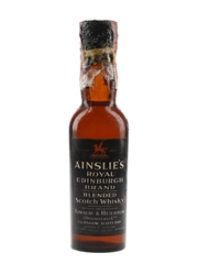 Ainslie's Royal Edinburgh Brand Spring Cap Bottled 1940s-1950s - Hulse Import Co. 4.7cl / 43.4%