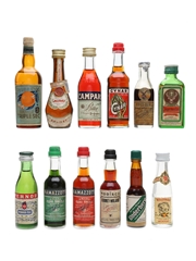 Assorted Miniatures Including Campari, Fernet & Pernod 1 x 5cl, 5 x 4cl, 6 x 2cl