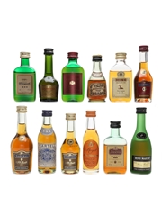 Assorted Cognac Miniatures Including Hennessy and Martell 9 x 5cl, 3 x 3cl / 40%
