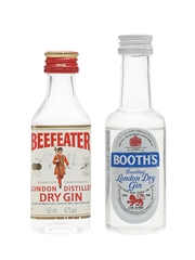 Beefeater and Booth's Gin Miniatures 2 x 5cl