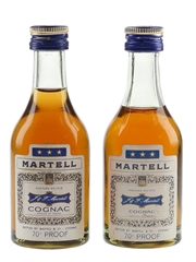 Martell 3 Stars Bottled 1960s-1970s 2 x 5cl / 40%
