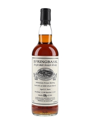 Springbank 2000 21 Year Old Bottled 2021 - Millennium Private Cask Bottling 70cl / 43%