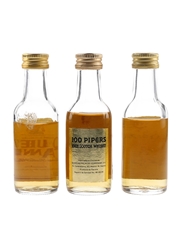 Seagram's 10 Pipers De Luxe & Queen Anne Bottled 1980s 3 x 5cl
