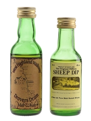 Drovers Dram & Sheep Dip Bottled 1980s to 1990s 2 x 5cl / 40%