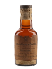 Haig's Gold Label Spring Cap Bottled 1950s 5cl