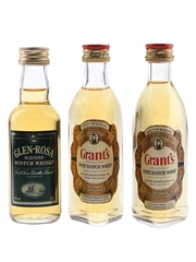 Grant's & Glen-Rosa Bottled 1980s-1990s 3 x 5cl / 40%
