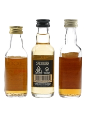 Inchgower 12 Year Old, Tamdhu 10 Year Old & Speyburn 10 Year Old Bottled 1980s-2000s 3 x 5cl / 40%
