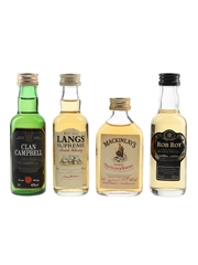 Clan Campbell, Langs Supreme, Mackinlay's & Rob Roy Bottled 1990s-2000s 4 x 5cl / 40%