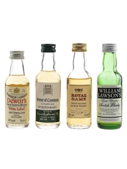 Dewar's White Label, House Of Commons 12 Year Old, Royal Game & William Lawson's Bottled 1980s-1990s 4 x 5cl / 40%