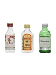 Assorted Gin Miniatures Gordon's, Beefeater, Tanqueray 3 x 5cl