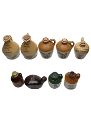 Assorted Ceramic Miniatures Tomintoul, Lindisfarne, Golf Club 9 x 3 - 5cl