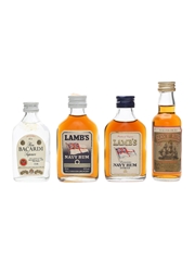 Assorted Rum Miniatures Lambs, Bacardi, Walter Hicks 4 X 5cl
