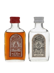 Yates Brothers London Gin & Fine Old Rum Miniatures