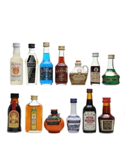 Assorted Liqueur Miniatures Kahlua, Bols, Fernet Branca, Heering 13 x 2 - 5cl