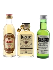Grants, Teacher's & William Lawson's Bottled 1980s-1990s 3 x 5cl / 40%