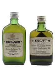Buchanan's Black & White Bottled 1960s-1970s 2 x 5cl-7cl  40%