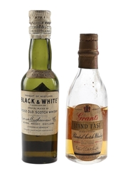 Buchanan's Black & White & Grants Bottled 1950s 2 x 4.7cl/ 5cl