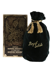 Royal Salute 21 Year Old Bottled 1980s - Green Spode Ceramic Decanter 75cl / 40%