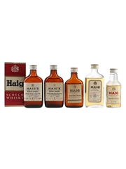 Haig Gold Label Bottled 1960s & 1980s 5 x 4.7cl-5cl