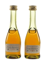 Janneau VSOP Grand Armagnac Bottled 1980s 2 x 5cl / 40%