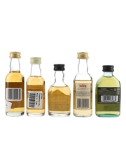 Benromach 10 Year Old, Cragganmore 12 Year Old, Dalwhinnie 15 Year Old, Inverarity & Glendullan 12 Year Old  5 x 5cl