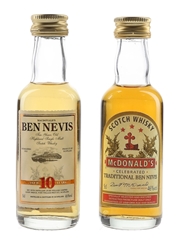 Ben Nevis 10 Year Old  & McDonald's Traditional Celebrated Ben Nevis  2 x 5cl / 46%