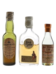 Harvey's Special, Long John & Ross & Cameron's Very Rare Bottled 1950s-1960s 3 x 3cl-5cl