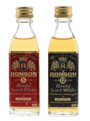 Ronson 5 & 12 Year Old Bottled 1980s 2 x 5cl / 40%