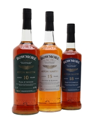 Bowmore 10, 15 & 18 Year Old Aston Martin 3 x 70cl-100cl