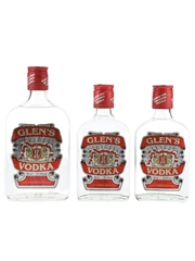 Glen's Vodka Bottled 1990s 3 x 20cl-35cl / 37.5%