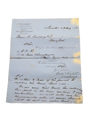 Moet & Chandon Correspondence, Purchase Receipts & Invoices, Dated 1872-1909 William Pulling & Co. 