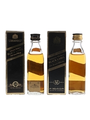 Johnnie Walker Black Label 12 Year Old Bottled 1990s 2 x 5cl / 40%