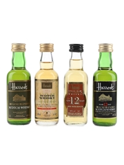 Harrods Blended Scotch Whisky & Single Malt Bottled 1980s-1990s 4 x 5cl / 40%