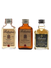 Ballantine's Finest Bottled 1950s - 1980s 3 x 4.7cl-5cl