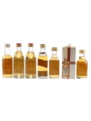 Famous Grouse, Grant's, Johnnie Walker, Queen Anne & Teacher's Bottled 1960s & 1970s 6 x 5cl / 40%