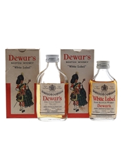 Dewar's White Label Bottled 1970s & 1980s 2 x 5cl