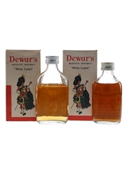 Dewar's White Label Bottled 1970s & 1980s 2 x 5cl