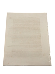 Act To Granting Certain Duties On Worts Or Wash Made From Sugar During The Prohibition Of Distillation From Corn Or Grain In Great Britain, Dated 1808 In the 48th Year of King George III 