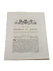 Act To Encourage The Consumption Of Beer And To Amend The Laws For Securing The Excise Duties Thereon. 1823 In the 4th Year of King George IV 