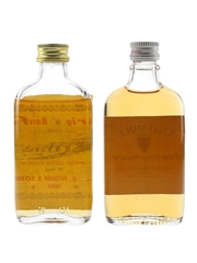 Old Brig O' Banff & Mull Fine Scotch Whisky Bottled 1970s 2 x 5cl / 40%
