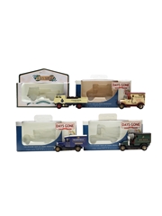 Martell Ford Model A Van, Courvoisier Sentinel S4 With Barrels, Hennessy Ford Model T Van & Remy Martin Renault Van Lledo Collectibles - The Bygone Days Of Road Transport 4 x 9cm x 4cm x 3cm