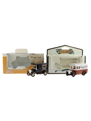 Canadian Club Whisky 1934 Dennis Delivery Van & Bushmills Black Bush Model T Ford Van Lledo Collectibles - Days Gone 2 x  8cm x 4.5cm