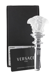 Versace Crystal Frosted Medusa Bottle Stopper  13cm Tall