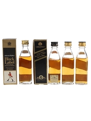 Johnnie Walker Black Label 12 Year Old Bottled 1980s 4 x 5cl / 40%