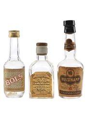Bols, Der Lachs & Hulstkamp Goldwasser Bottled 1960s-1970s 3 x 3.5cl-5cl