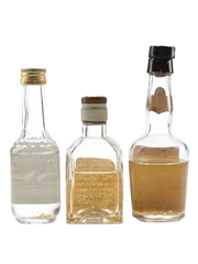 Bols, Der Lachs & Hulstkamp Goldwasser Bottled 1960s-1970s 3 x 3.5cl-5cl
