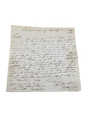 Glendronach Correspondence, Dated 1856 L & R R Thomas, Wine & Spirit Merchant 