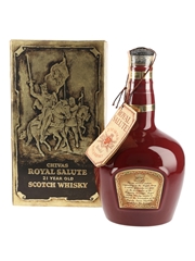 Royal Salute 21 Year Old Bottled 1980s - Red Wade Ceramic Decanter 75cl / 40%