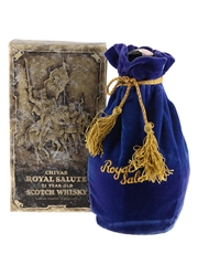 Royal Salute 21 Year Old Bottled 1970s - Blue Spode Ceramic Decanter 75.7cl / 40%